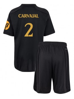 Real Madrid Daniel Carvajal #2 Ausweichtrikot für Kinder 2023-24 Kurzarm (+ Kurze Hosen)